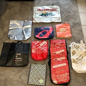 Assorted reusable bags, various sizes